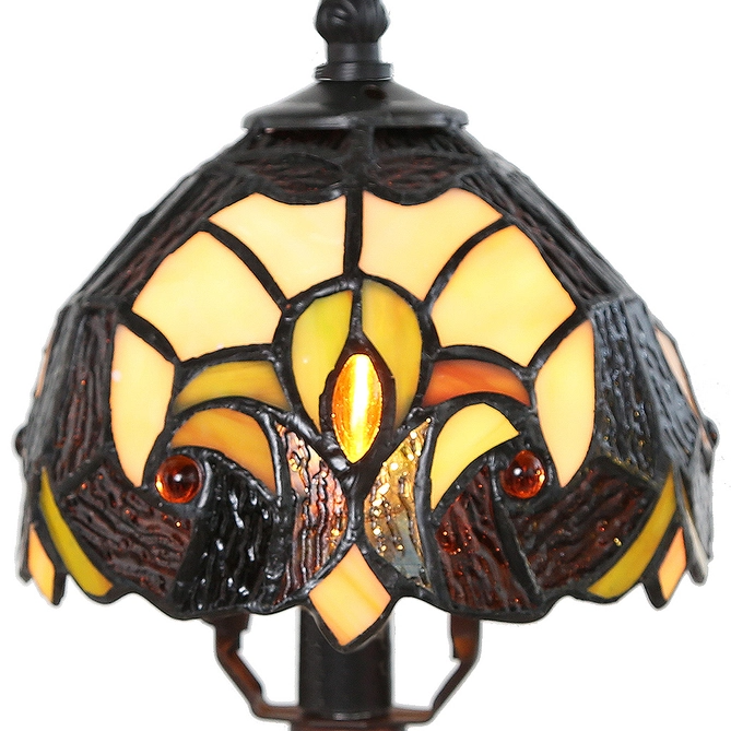 12’ Multicolor Mini Tiffany Style Accent Lamp - Halston