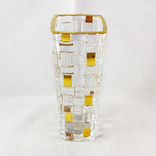 24kt Gold Venetian Glass Bassanova Bud Vase - Handmade in Italy, Colorful Murano Glass