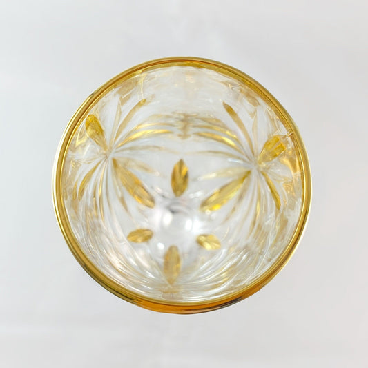 24kt Gold Venetian Glass Oasis Champagne Flute - Handmade in Italy, Colorful Murano Glass