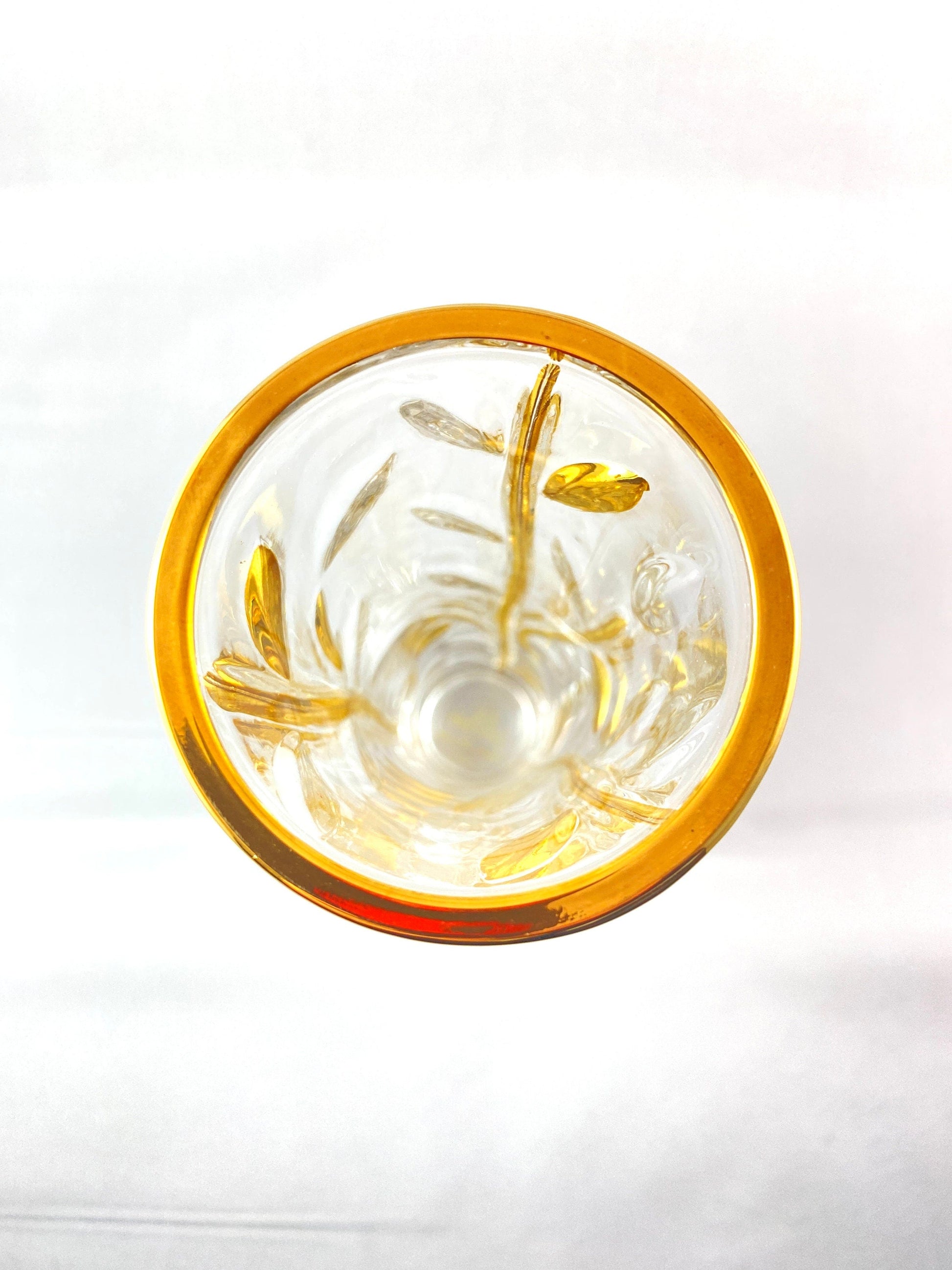 24kt Gold Venetian Glass Tree of Life Flower Vase - Handmade in Italy, Colorful Murano Glass