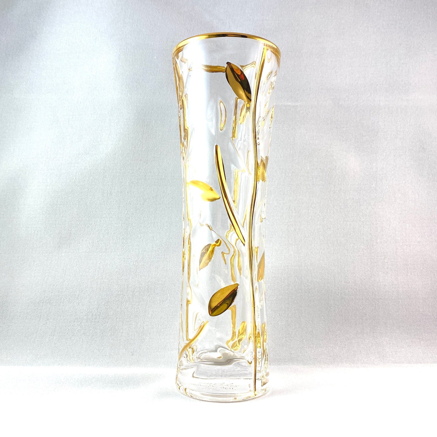 24kt Gold Venetian Glass Tree of Life Flower Vase - Handmade in Italy, Colorful Murano Glass