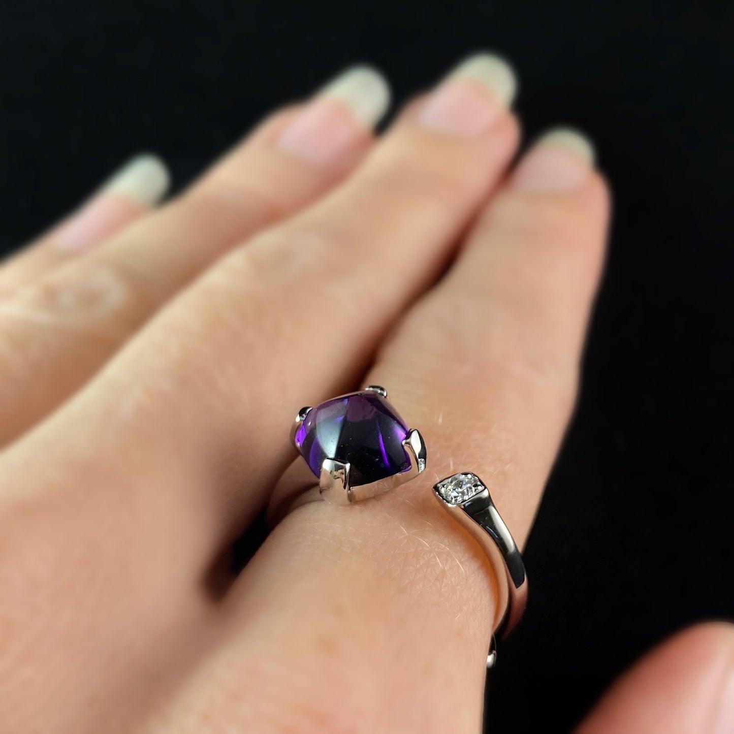 925 Sterling Silver and Amethyst Ring - Elle Jewelry
