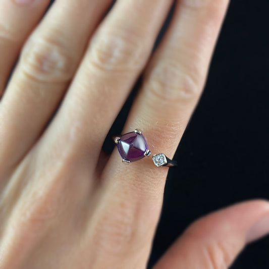 925 Sterling Silver and Amethyst Ring - Elle Jewelry