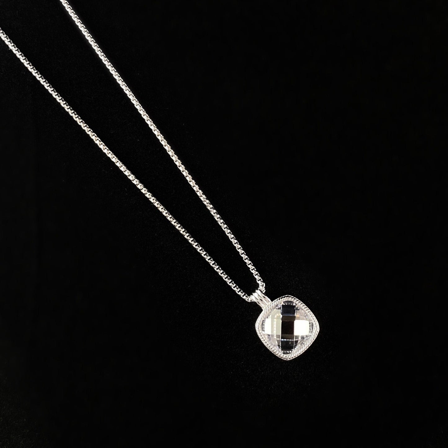 925 Sterling Silver and CZ Crystal Pendant - Elle Jewelry