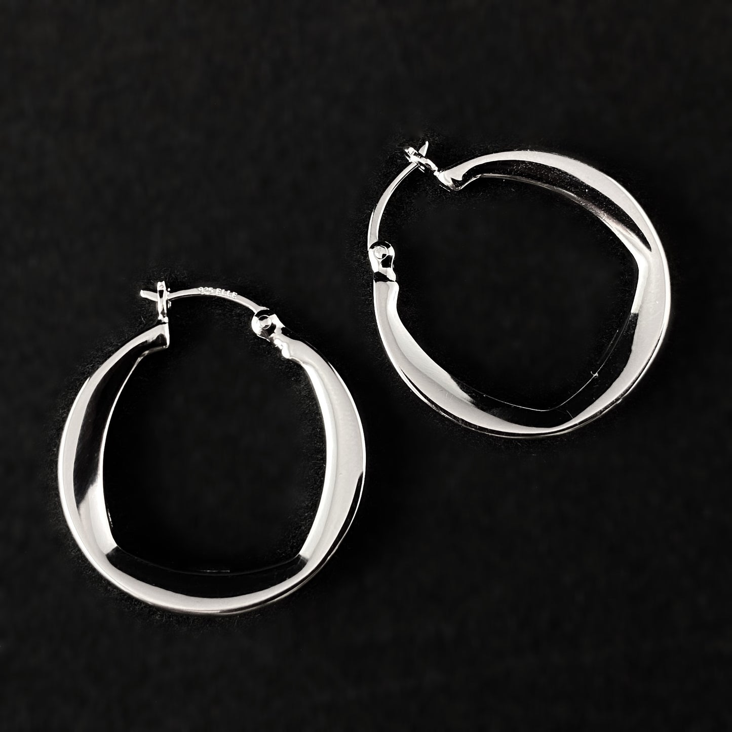 925 Sterling Silver Hoop Earrings - Elle Jewelry