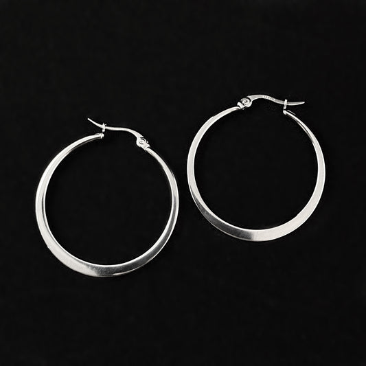 Stainless Steel Everyday Hoop Earrings - Elle Jewelry