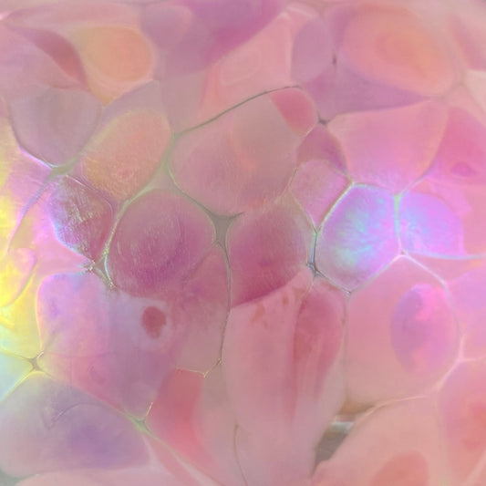 Handmade Glass Witches Ball, #51 - Iridescent Pink