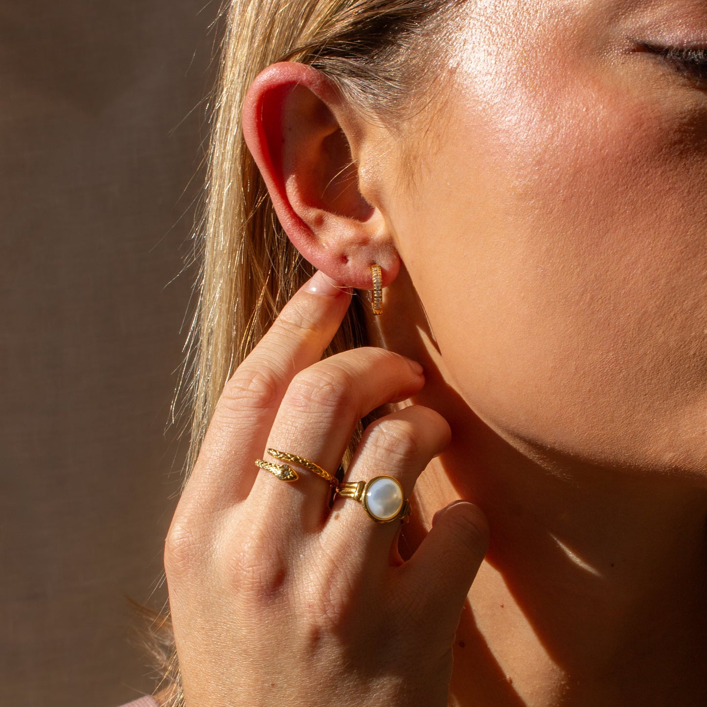 Tiny Classic Diamond Hoop Earrings