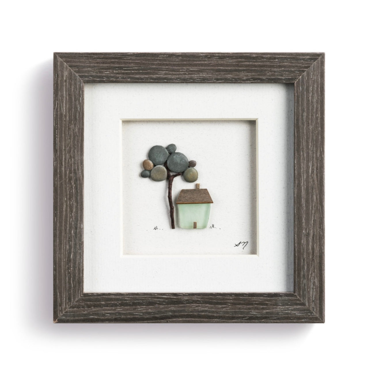 A Place to Call Home Sharon Nowlan Pebble Art - Gray
