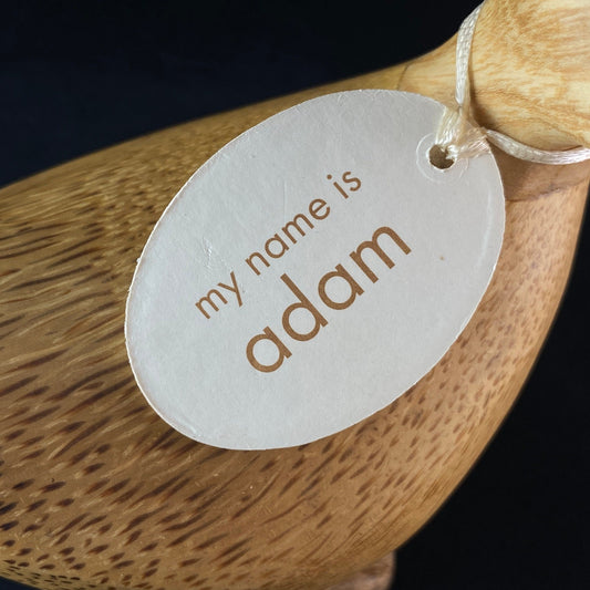 Adam - Hand-carved and Hand-painted Bamboo Duck
