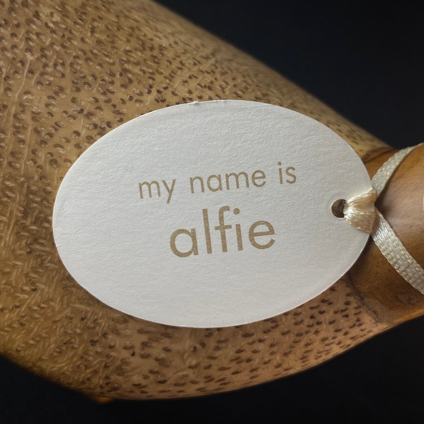 Alfie - Hand-carved and Hand-painted Bamboo Duck