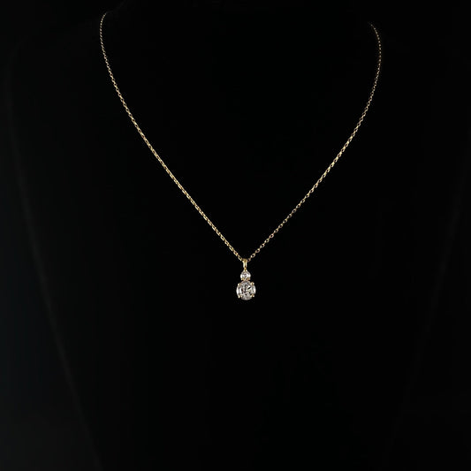April Birthstone Necklace Diamond - Classic Gold Minimalist