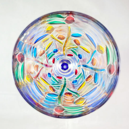 Aqua Blue Stem Tree of Life Venetian Glass Champagne Flute - Handmade in Italy, Colorful Murano Glass