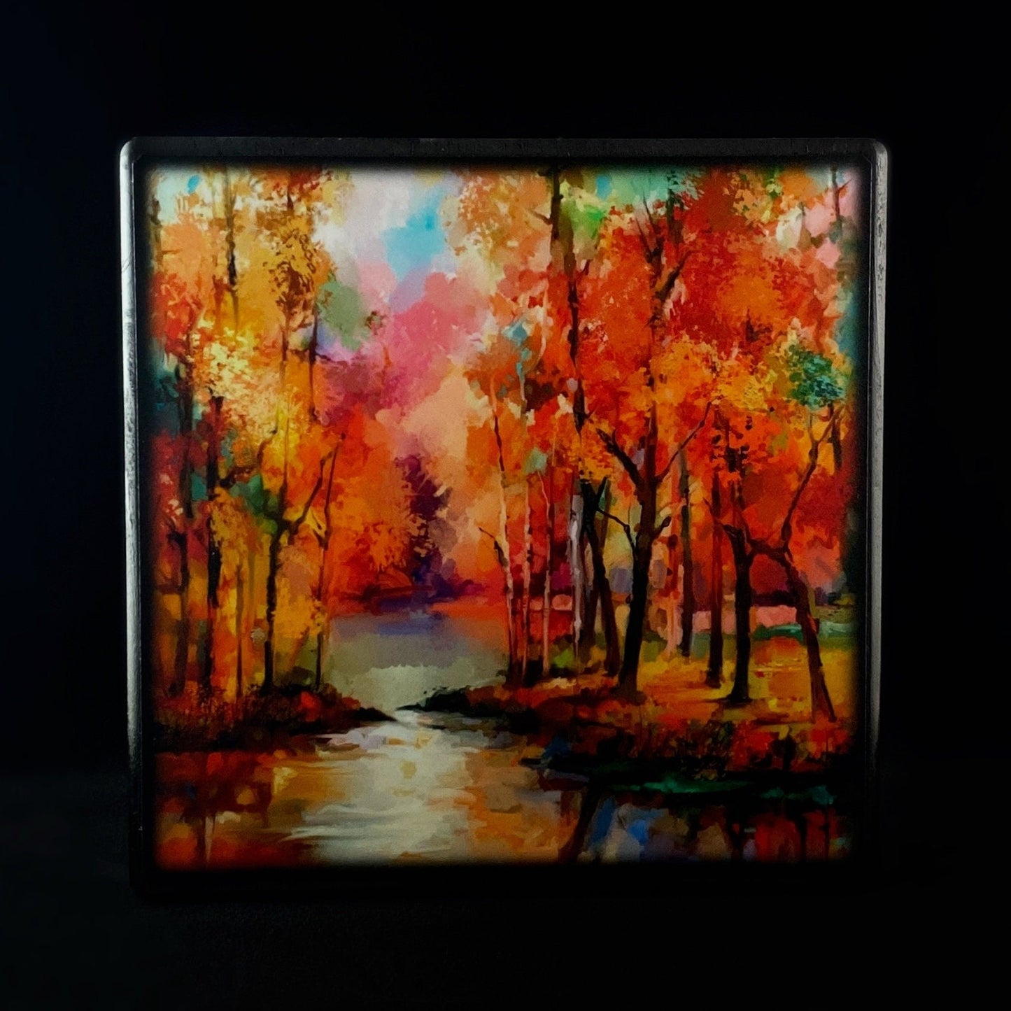 Autumn On The River, Art Block - Unique Home/Office Decor