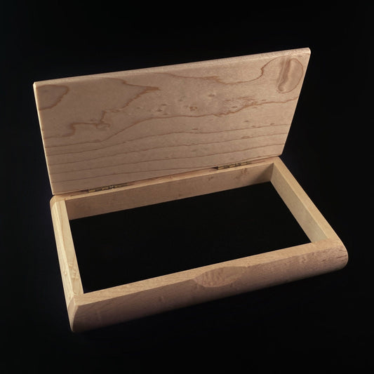 Believe Quote Box, Handmade Wooden Box with Birdseye Maple, made in USA