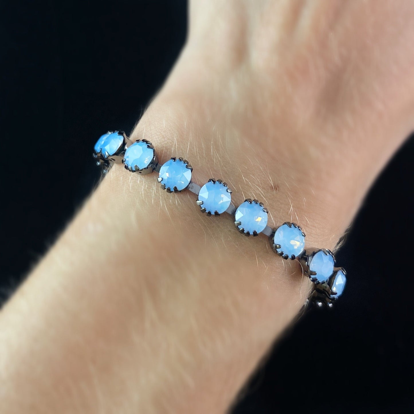 Blue Opal Swarovski Crystal Bracelet - La Vie Parisienne by Catherine Popesco