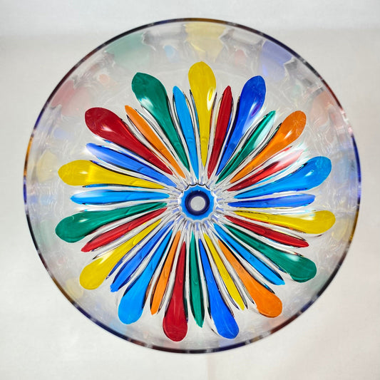 Blue Stem Incanto Large Venetian Wine/Gin Glass - Handmade in Italy, Colorful Murano Glass