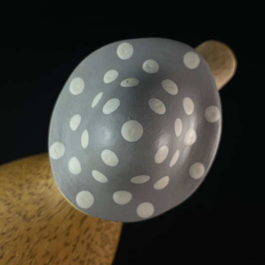 Bob - Hand-carved and Hand-painted Bamboo Duck with Mushroom