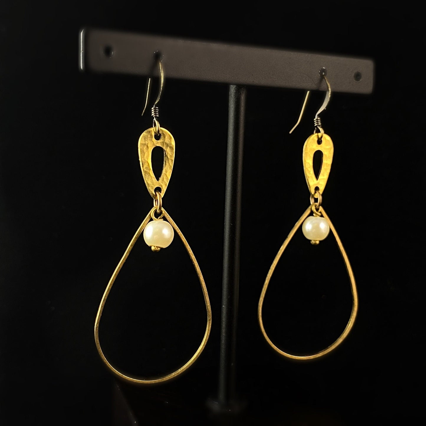 Boho Artistic Pearl Dangle Earrings