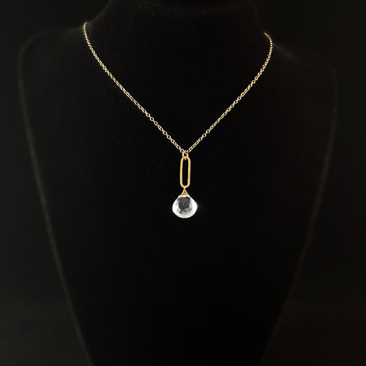 Boho Modern Clear Quartz Necklace