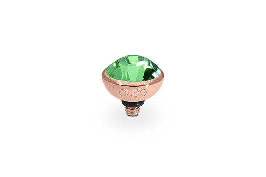 Bottone 10mm Rose Gold - Peridot Interchangeable QUDO Stone