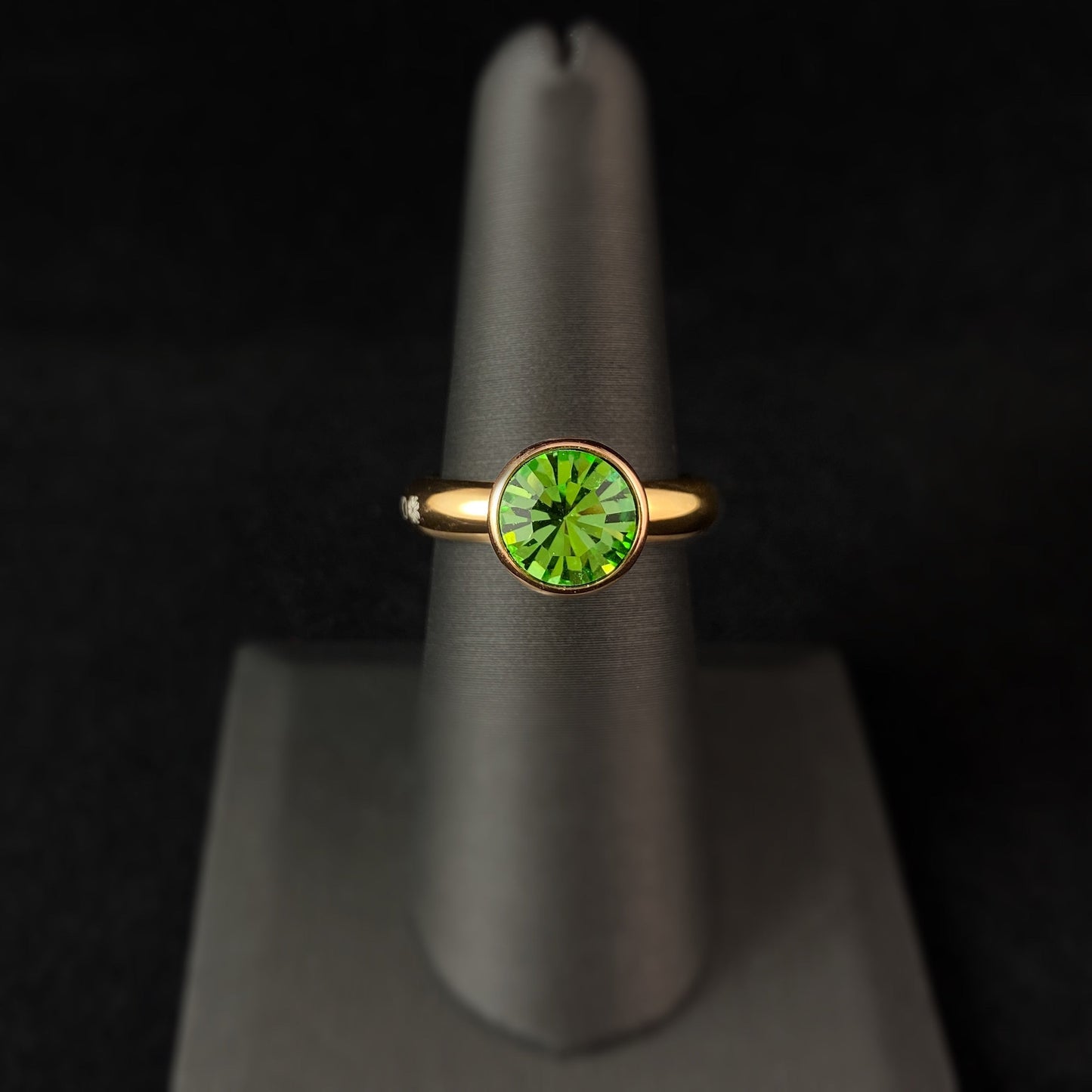 Bottone 10mm Rose Gold - Peridot Interchangeable QUDO Stone