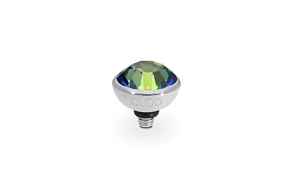 Bottone 10mm Silver - Bermuda Blue Interchangeable QUDO