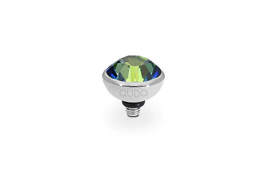 Bottone 10mm Silver - Bermuda Blue Interchangeable QUDO
