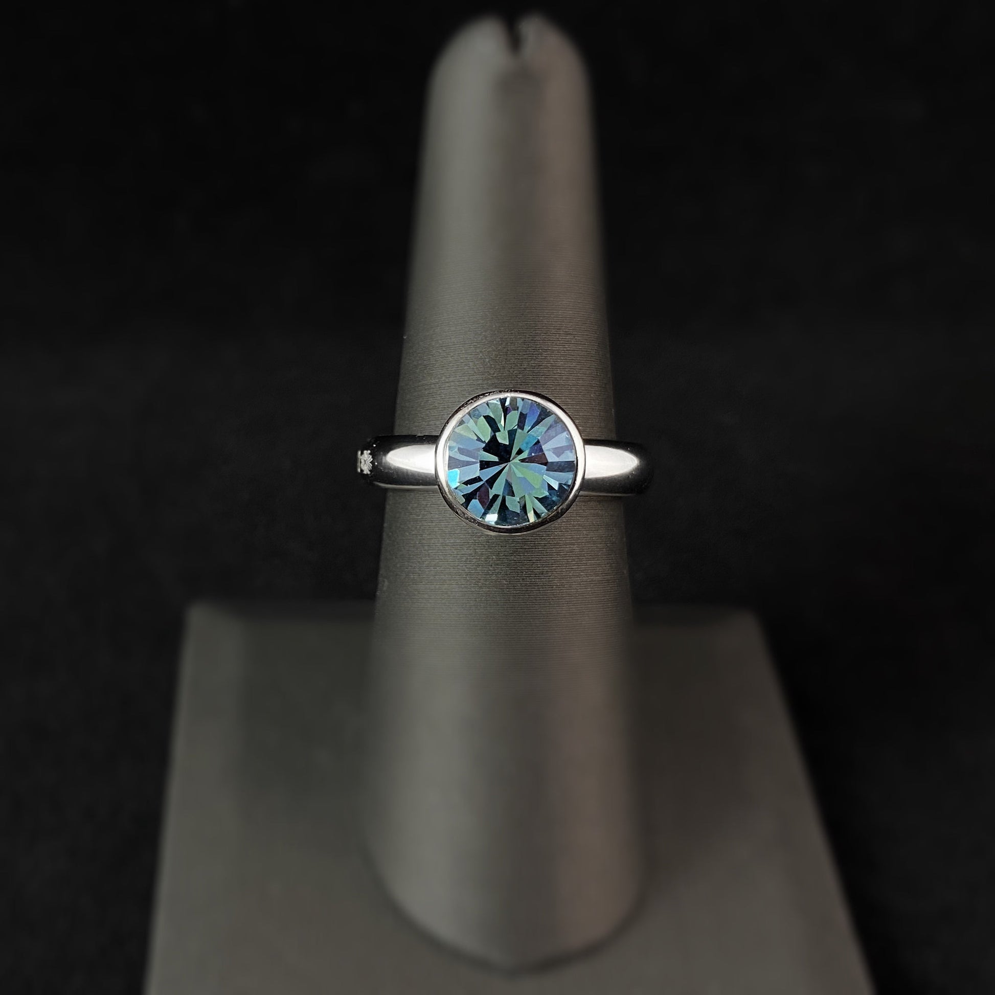 Bottone 10mm Silver - Smoked Sapphire Interchangeable QUDO