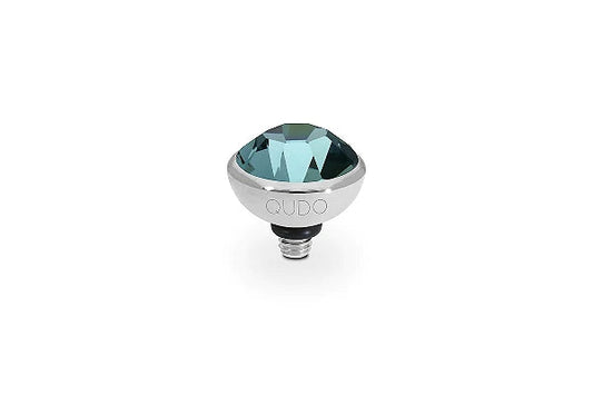 Bottone 10mm Silver - Smoked Sapphire Interchangeable QUDO
