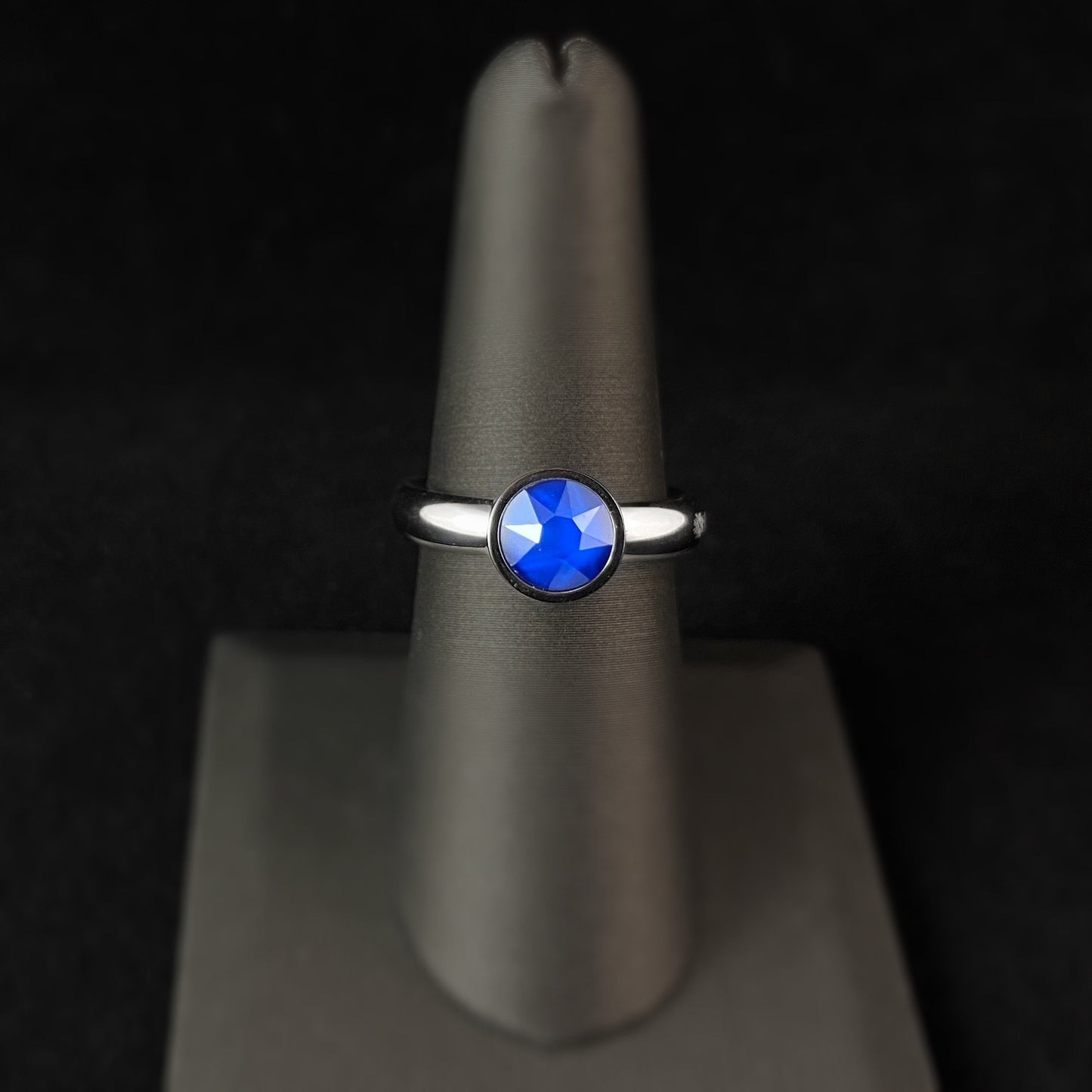 Canino 9mm Silver - Royal Blue Interchangeable QUDO Stone