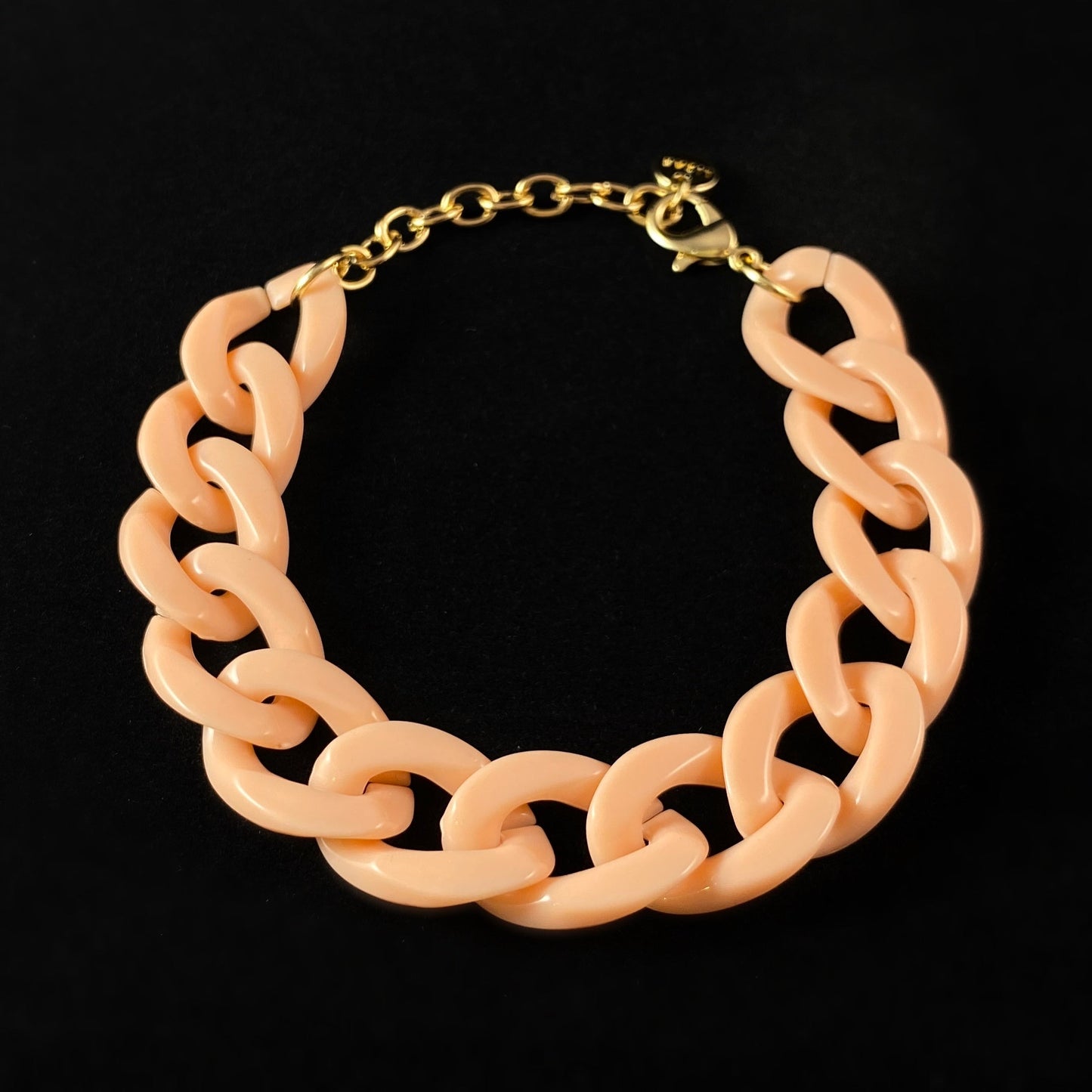 Chunky Chain Link Bracelet - Peach