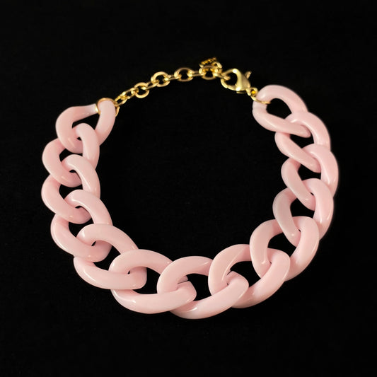 Chunky Chain Link Bracelet - Rose