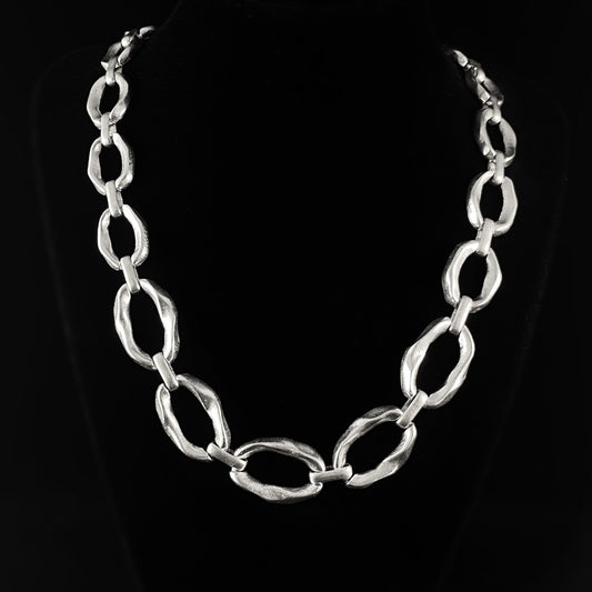 Chunky Chain Link Necklace, Handmade, Nickel Free