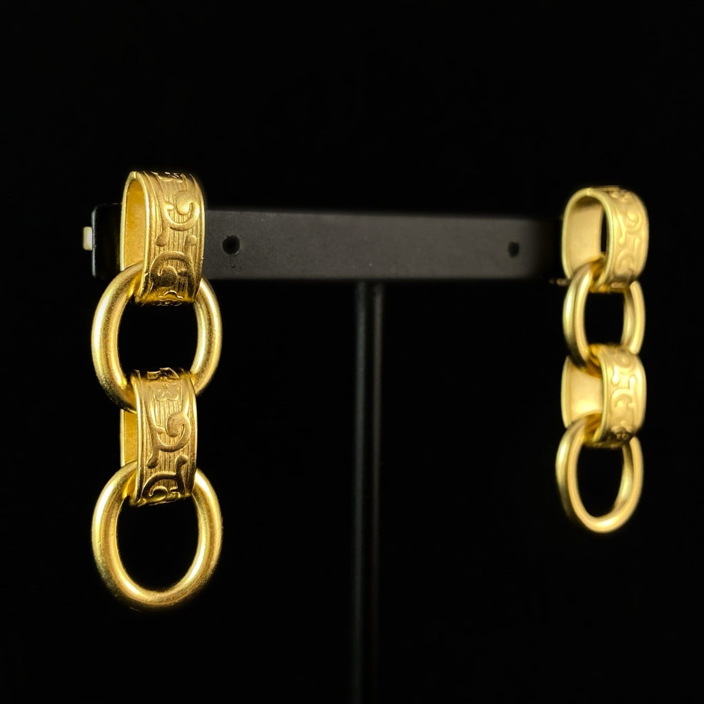 Chunky Gold Chain Earrings - La Vie Parisienne by Catherine Popesco