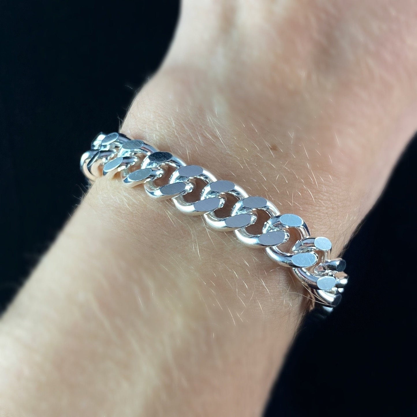 Chunky Silver Minimalist Chain Bracelet - Handmade Nickel Free Ulla Jewelry