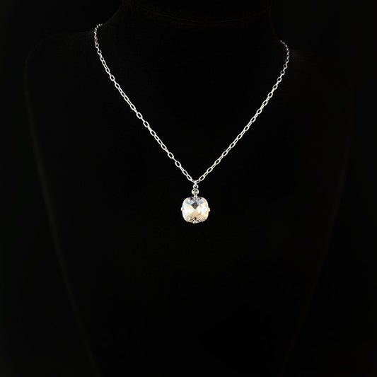 Clear Cushion Cut Swarovski Crystal Pendant - La Vie Parisienne by Catherine Popesco