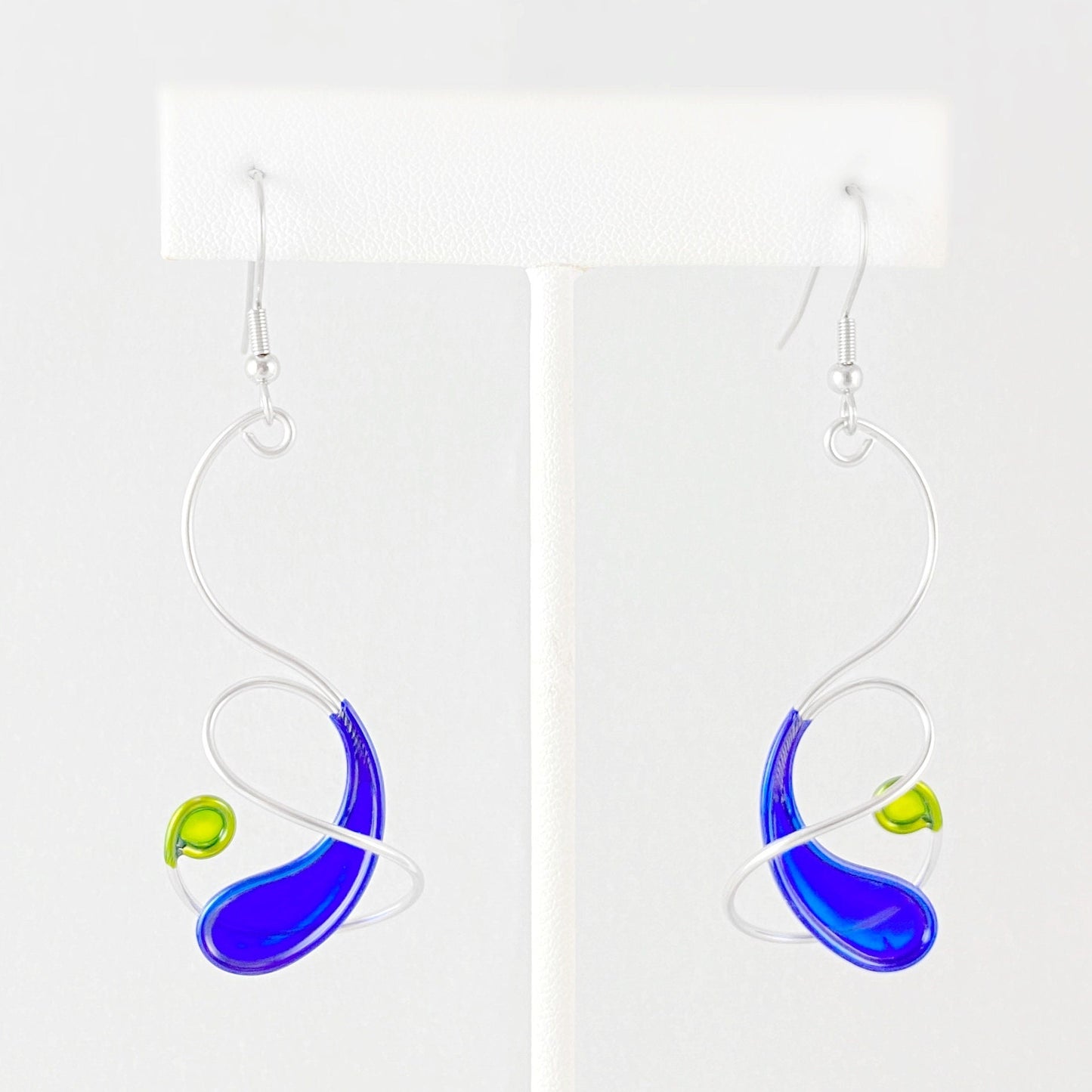 Colorful Resin Dipped Kinetic Earrings, Handmade in USA