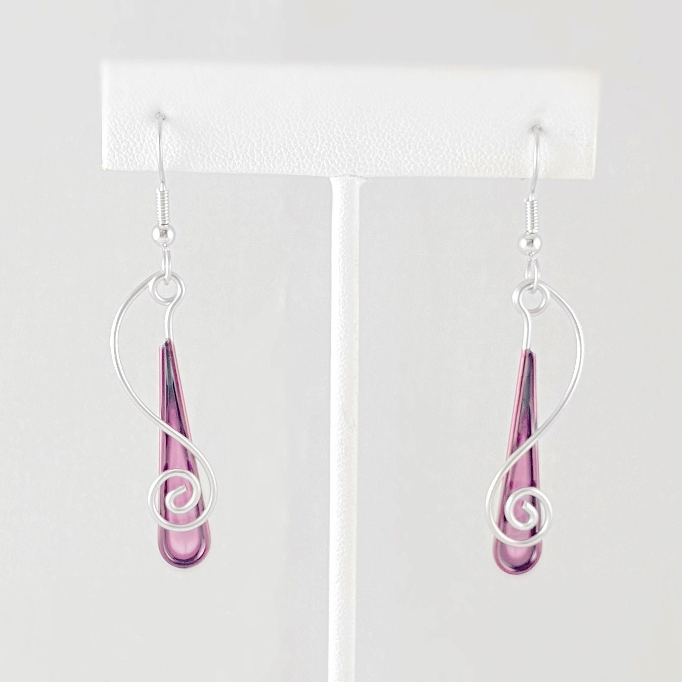 Colorful Resin Dipped Kinetic Earrings, Handmade in USA