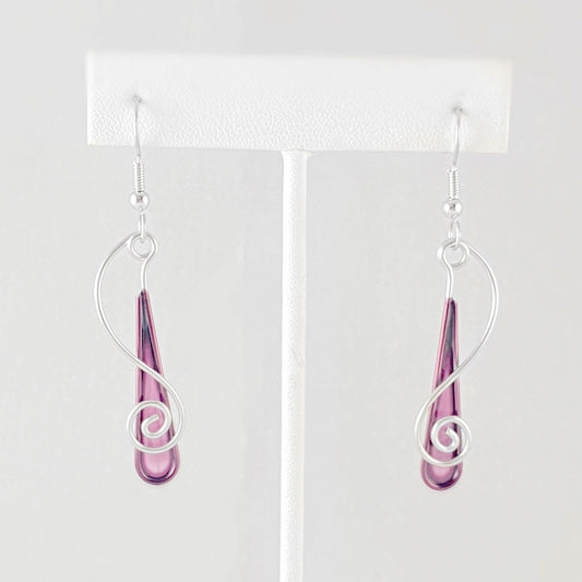 Colorful Resin Dipped Kinetic Earrings, Handmade in USA