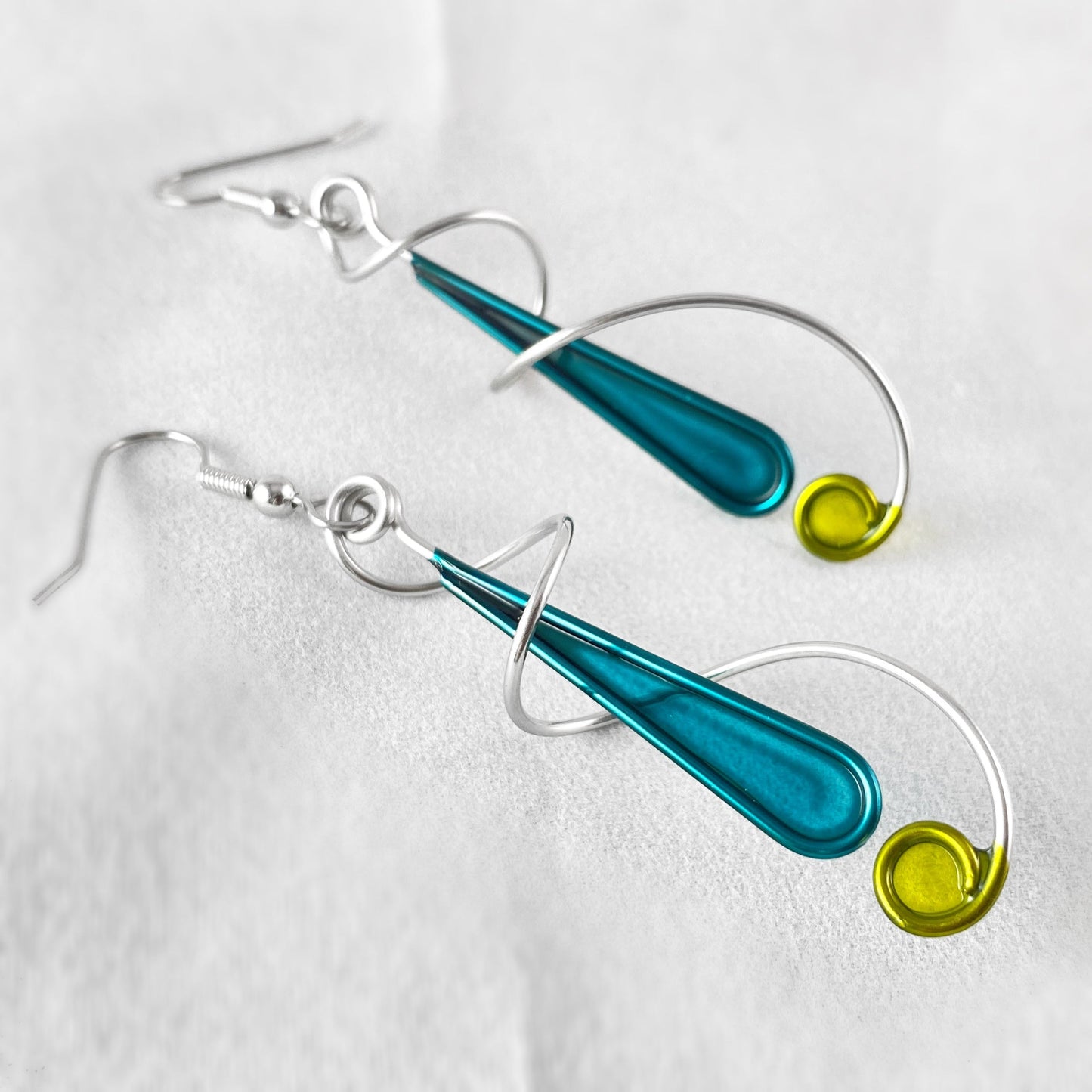 Colorful Resin Dipped Kinetic Earrings Handmade in USA