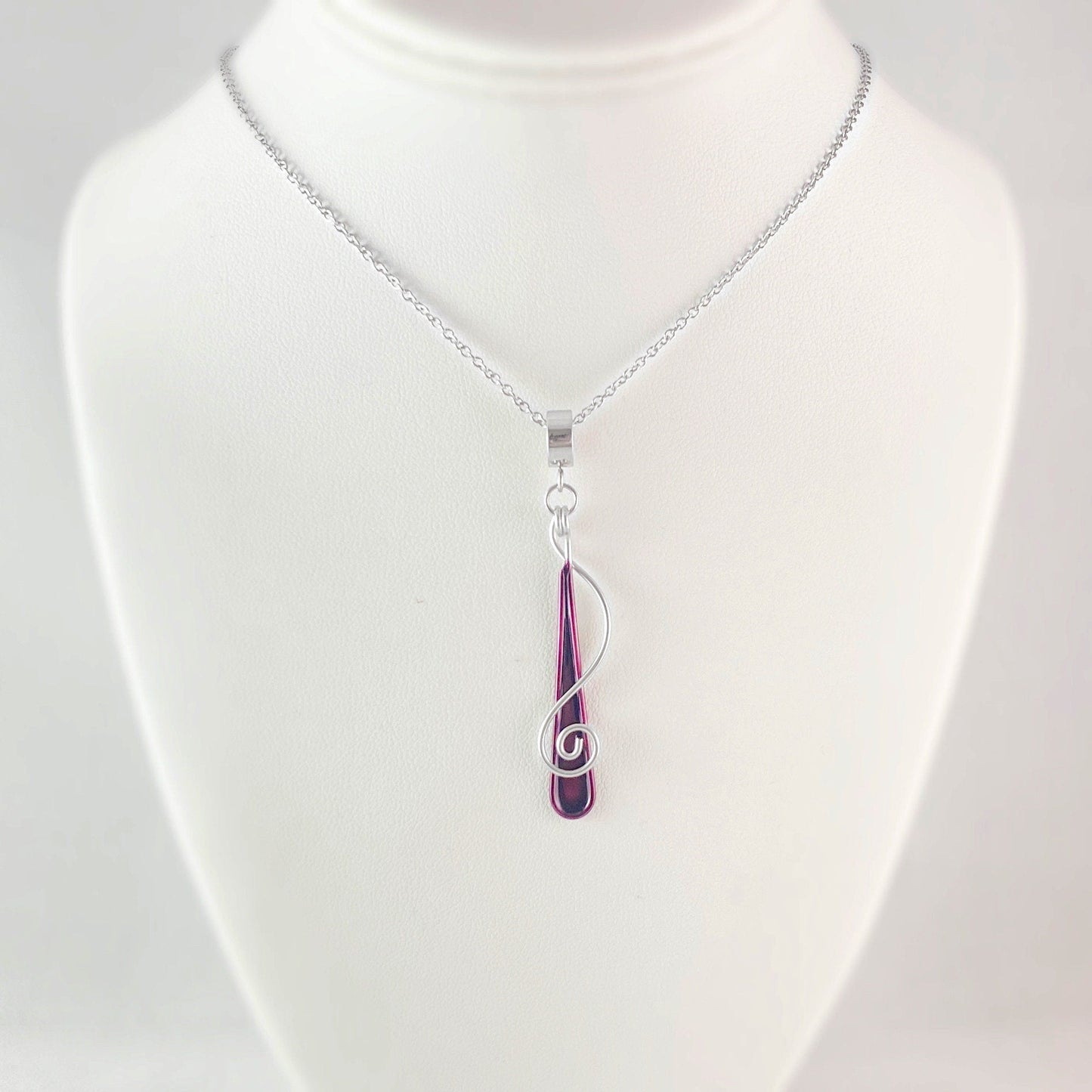 Colorful Resin Dipped Kinetic Necklace, Handmade in USA