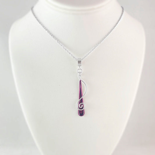 Colorful Resin Dipped Kinetic Necklace, Handmade in USA