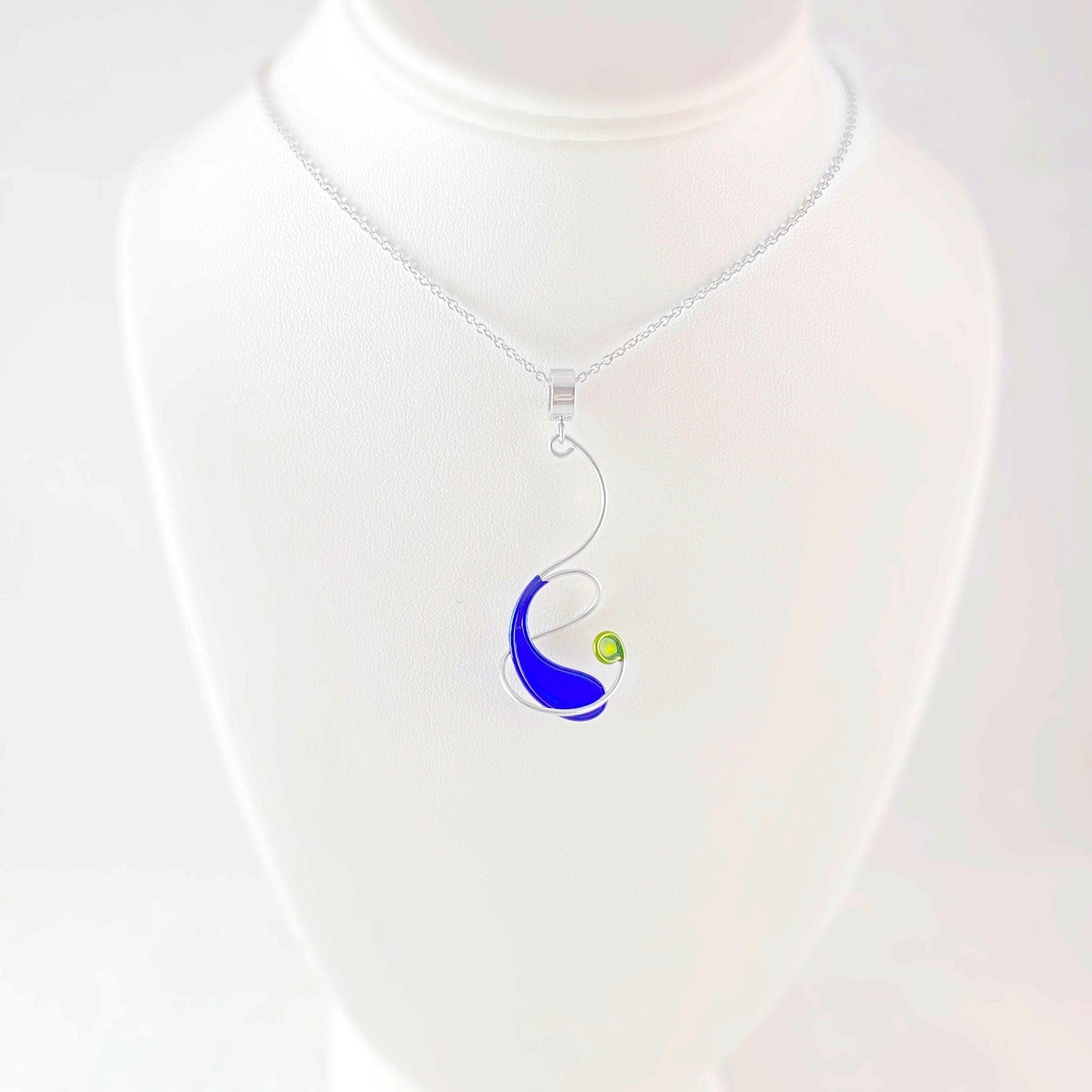 Colorful Resin Dipped Kinetic Necklace, Handmade in USA