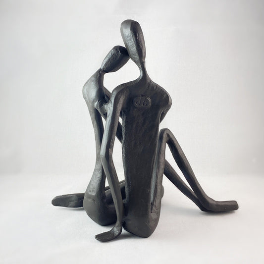 Couple Embracing Bronze Sculpture - Unique Home Decor