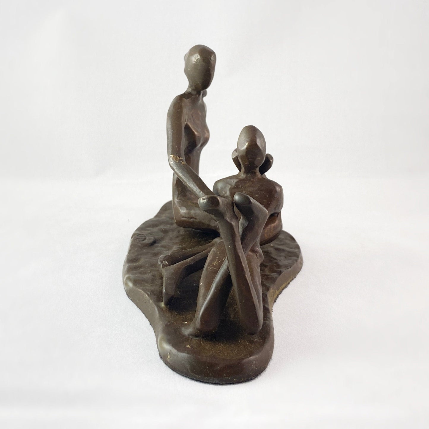 Couple Sharing Thoughts Bronze Sculpture - Unique Home Decor