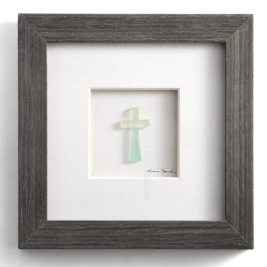 Cross Sharon Nowlan Pebble Art - Gray