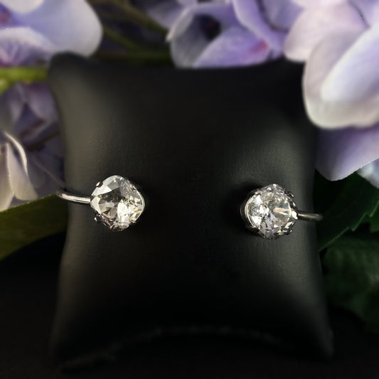 Cushion Cut Swarovski Crystal Bracelet, Clear - La Vie Parisienne by Catherine Popesco