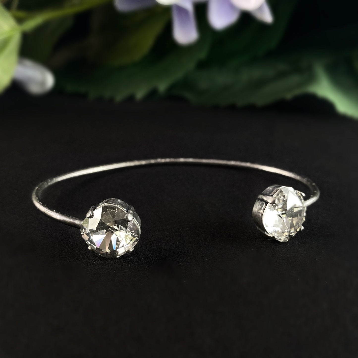 Cushion Cut Swarovski Crystal Bracelet, Clear - La Vie Parisienne by Catherine Popesco