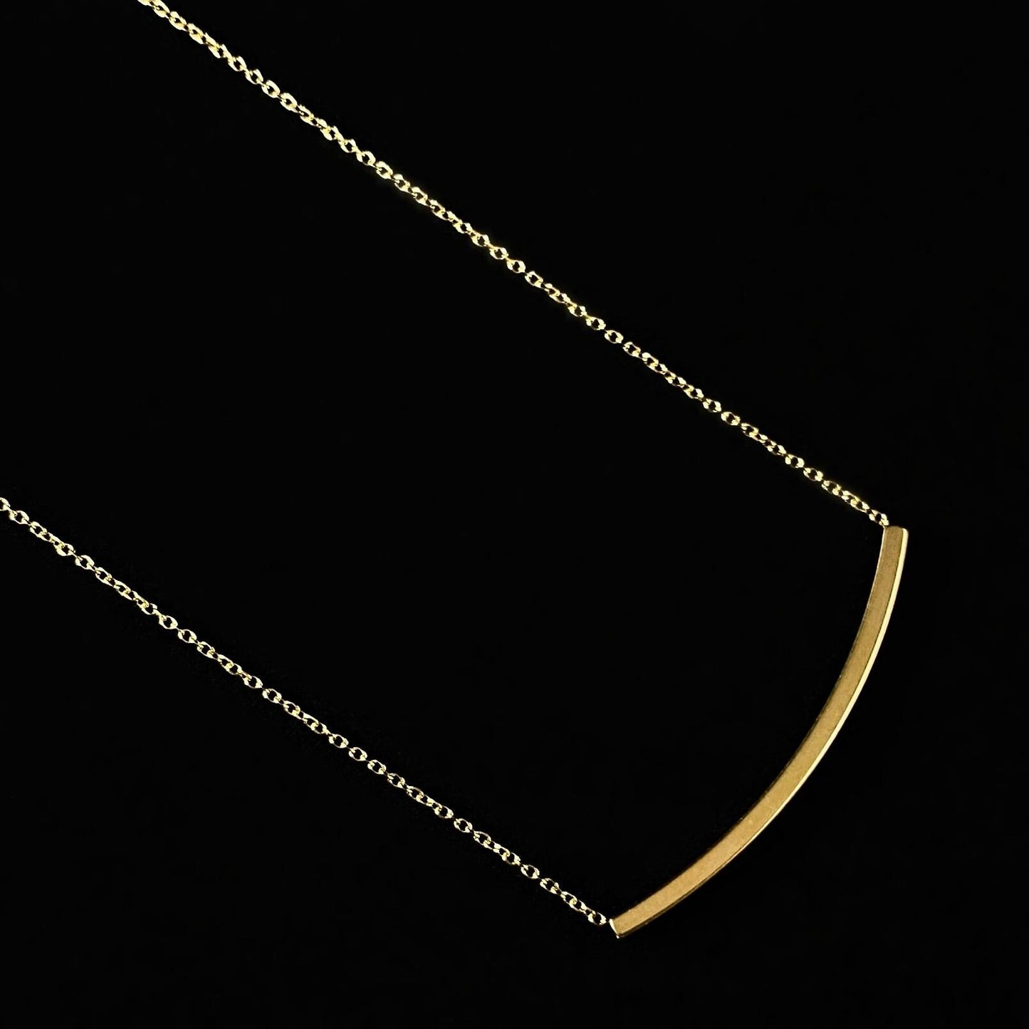 Dainty Gold Bar Necklace - Sabrina